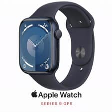 Image of APPLE Watch Series 9 - 45 mm GPS Midnight Aluminium Body with Midnight Band