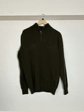 Image of Barbour Essential Lambswool 1/4 Zip Men's Pullover Jumper Size UK L