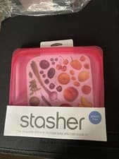 Image of Stasher Bag Sandwich Size 450ml Plastic Free Top Grade Silicone. Dishwasher Safe