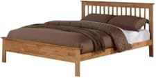 Image of Oak colour wood bed frame.Low foot,Wooden.3ft,4ft,small double,4ft6,5ft,6ft