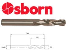 Image of 10mm COBALT STUB DRILL BIT HEAVY DUTY HSSCo8 EUROPA TOOL OSBORN 8205021000 P133