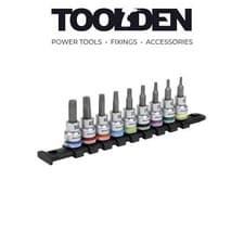 Image of Sealey AK6251 TRX-Star Socket Bit Set 9pc 3/8"Sq Drive - Platinum