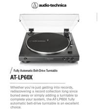 Image of Audio-Technica AT-LP60XBK Fully Automatic Belt-drive Stereo Turntable BLUETOOTH