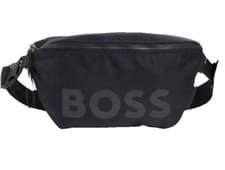 Image of NWT Hugo Boss Bumbag Pixel Belt Bag Black Spell out Logo