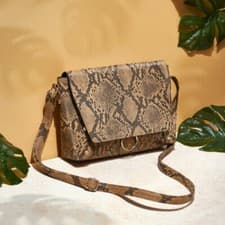 Image of AVON RAELYNN RING DETAIL CROSS-BODY SNAKE-PRINT BAG FREE UK P/P