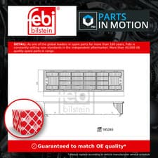 Image of Pollen / Cabin Filter 185265 Febi AL212841 AL220527 Genuine Quality Guaranteed
