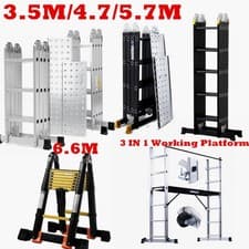 Image of EN131 3.5M 5.7M 6.6M Multi-Purpose Folding Aluminium Combination Platform Ladder