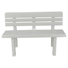 Image of 2 Seater Plastic Garden Bench, Weather, Resistant, Relaxing Outdoor Furniture
