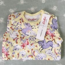 Image of BNWT Cath Kidston Long Sleeve Bodysuit Age 3-6 Months Unicorns & Rainbows Baby