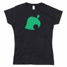 Image of Animal ACNH Crossing Inspired Switch Nook Leaf Ladies T-Shirt