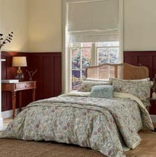 Image of William Morris & Co Golden Lily Fig 100% Cotton Duvet Cover Set