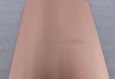 Image of Brushed Copper Sheet plate guillotine cut - 0.9mm - Many sizes