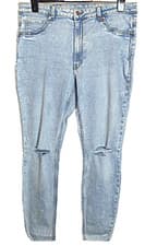 Image of NEW DIVIDED 🌺BLUE STRETCH DISTRESSED SKINNY JEGGINGS/JEANS 🌺SIZE 16 # T224*