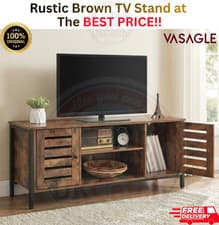 Image of UKCatch TV Stand Cabinet Storage Table, TV Console Unit with Shelves_Living Room