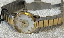 Image of Gucci G-Timeless YA1265012 CAT mother of pearl dial two tone 27mm ladies Watch