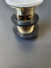 Image of Brushed Brass Slotted Basin Clicker Waste