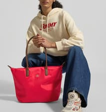 Image of Tommy Hilfiger AW0AW17711 Popette Tote Bag Women's Nylon 51x14x32 Red