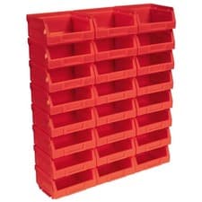 Image of Sealey Plastic Storage Bin 103 x 85 x 53mm - Red Pack of 24