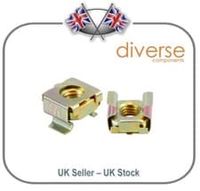 Image of Cage Nut - M5 Yellow Zinc Plated Steel for Panel Thickness 1.70-2.60mm