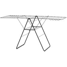 Image of Brabantia HangOn Laundry Drying Rack (25m / Matt Black) Compact, Foldaway,