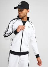 Image of Adidas Originals Terrace Track Top White/Black-ALL SIZES-New-Genuine-RRP £70