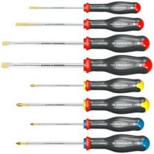 Image of Facom AT.J8PB Protwist® 8 Piece Slotted, Phillips & Pozi Screwdriver Set