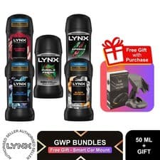 Image of Lynx Deodorant Multi Pack 9x50ml Mens Anti Perspirant + Free Car Phone Holder