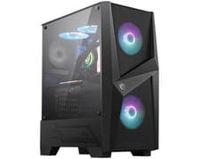 Image of MSI MAG FORGE 100R Mid Tower Gaming Computer Case 'Black, 2x 120mm ARGB PWM Fan,