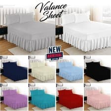 Image of Extra Deep Fitted Valance Sheet Bed Sheets OR Pillowcase Single Double King Size