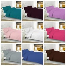 Image of 100% Egyptian Cotton 200 Thread Count Flat Sheets Single Double King S King