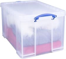 Image of Really Useful Plastic Storage Box 84 Litre Clear
