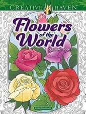 Image of Creative Haven Flowers of the World Coloring Book,