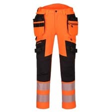 Image of Portwest DX442 Trousers DX4 Hi Vis Detachable Holster Pocket 4 Way Stretch