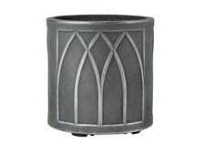 Image of Stewart Garden Versailles Round Planter Pewter Effect Finish 32cm Light Weight