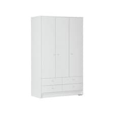 Image of Argos Malibu Wardrobe 3 door 4 drawer Colour White
