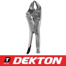 Image of Dekton Locking Pliers 10" 250mm Quick Release Lever Adjustable Screw Precision