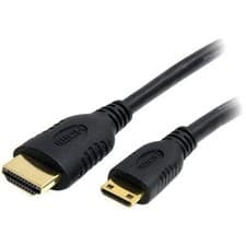 Image of Startech 2M Mini Hdmi To Hdmi Cable With Ethernet 4K 30Hz High Speed Mini Hdmi 1