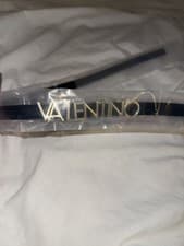 Image of Valentino Womens Logo Winter Emma Belt Black 100cm (fits 29”)New RRP £59 Defect