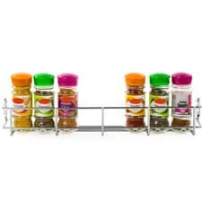 Image of Spice Rack Storage Cupboard Kitchen Door Herb Organiser 1 Tier Wall Mounted UK
