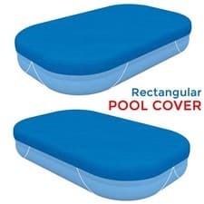 Image of BESTWAY RECTANGULAR SWIMMING INFLATABLE PADDLING FAMILY POOL COVER 102" / 119"