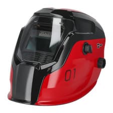 Image of Sealey Auto Darkening Welding Helmet With Rotary Knob - Shade 9-13 - Red PWH1