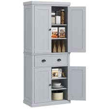 Image of HOMCOM Tall Kitchen Cupboard, Kitchen Pantry Cabinet with Drawer, Shelves