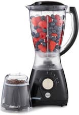 Image of GEEPAS 2-in-1 Blender with Ice Crusher, 1.5L Jar, 550W, 4 Speeds, Black