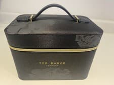 Image of Ted Baker London Black with Floral Print & Gold Detail make up Vanity Case