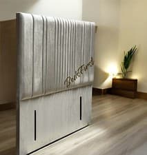 Image of FLOOR STANDING 54" HEADBOARD 3ft 4ft 4ft6 5ft 6ft FABRIC VELVET FAUX LEATHER