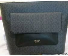 Image of Guess Sadler Carryall Tote Bag Grey Silver 3 Section Bnwt