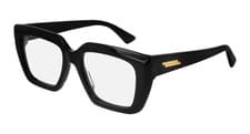 Image of Bottega Veneta Eyeglasses BV1032O 001 Black Frames Eyewear Rx Unisex 52-18-145