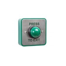 Image of RGL EBGBWC02/PTE Green Dome Momentary Press To Exit Button With Surface Backbox