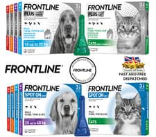Image of FRONTLINE SPOT ON PLUS CAT & DOGS Flea Lice Tick Treatment Solutions Kills Fleas