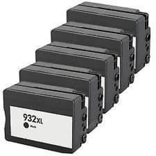 Image of 5 Black Ink Cartridge 932XL for HP Officejet 6100 6600 6700 7100 Printer Chipped